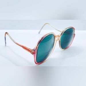 Vintage Swank BIBI 017 Pink Purple Translucent Oval Sunglasses Frames Only